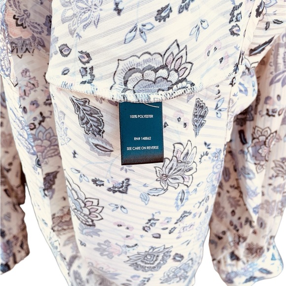 NWT Torrid Stripe Satin Collared Surplice Blouse - Picture 5 of 8